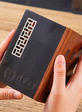 创意笔桶刻字伴手礼礼物商务活动礼品办公收S纳红木制文具笔筒