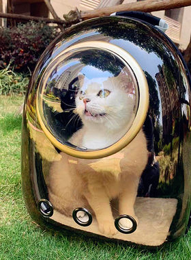 大号便携猫包夏天外出宠物全透明太空舱猫咪背包外带双肩全景书包