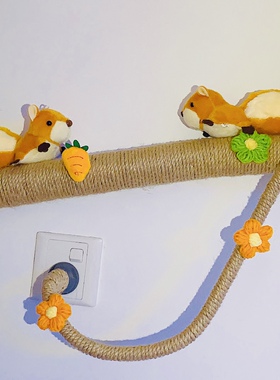 空调管装饰遮挡美化麻绳燃气管下水管道装饰空调管子缠绕绳子花藤