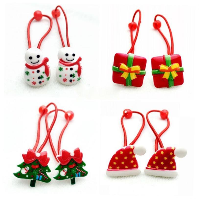 10Pcs Christmas Hair Accessories Kids Girl Candy Hairpin