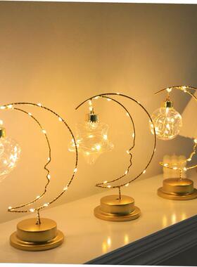 new Christmas decoration lights iron moon indoor ornaments n