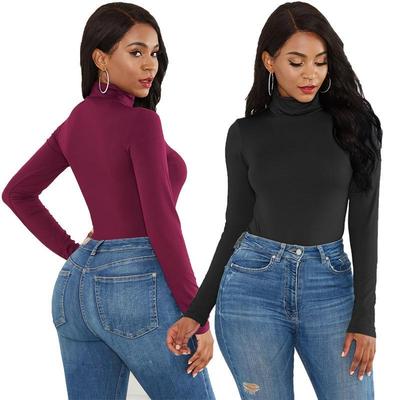 winter bodysuits women undershirts ladies 百搭长袖打底连体衣