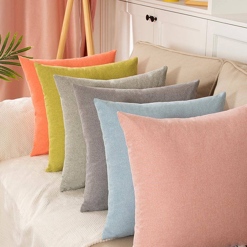 sofa pillow pillow backrest cotton cushion cover plaid pillo