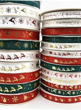 5yards 10mm 15mm 25mm Christmas Ribbon Printed Christmas
