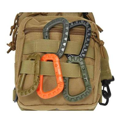 4Pcs Tactical Carabiner Set Plastic Steel Quick Hook Webbing