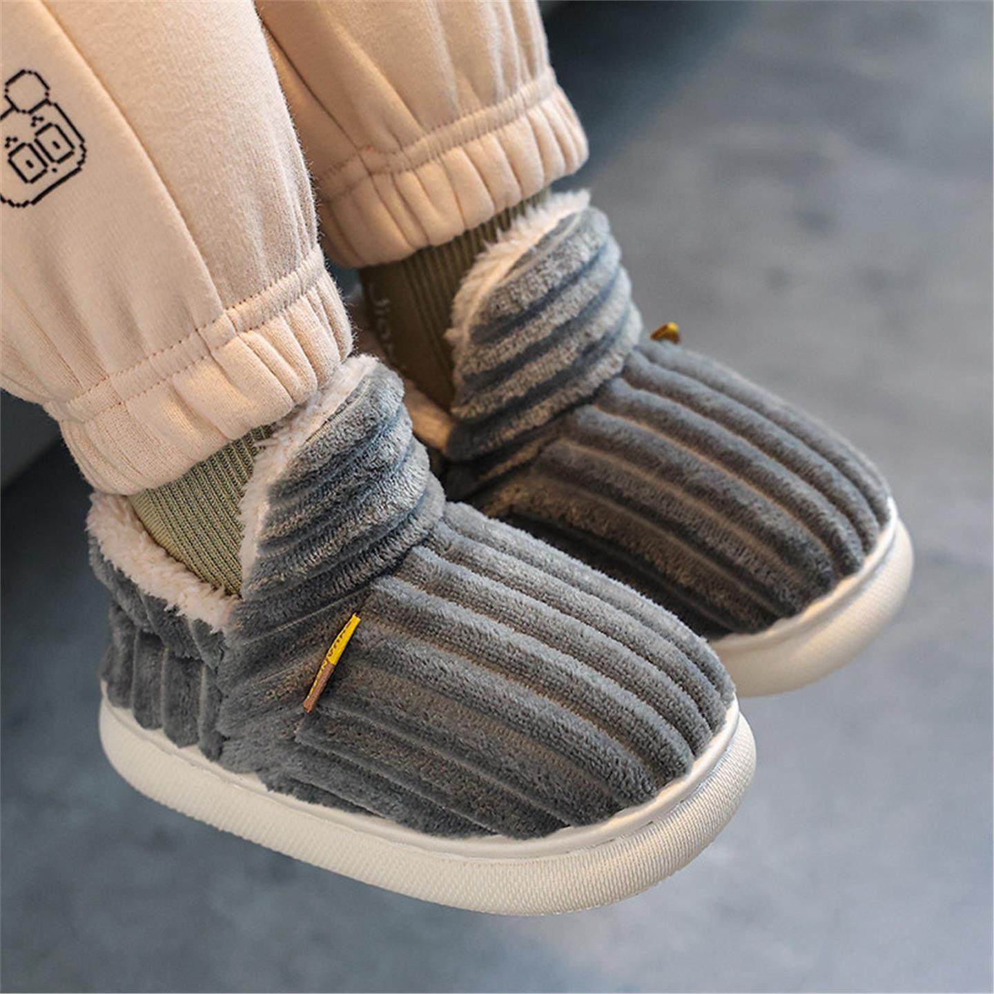 儿童棉拖鞋男童包跟2025冬季室内家居室外穿冬天加绒男宝宝棉鞋男