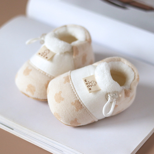 小月龄5男女9幼儿棉鞋 子加绒防掉鞋 软底6到12个月宝宝鞋 婴儿冬鞋
