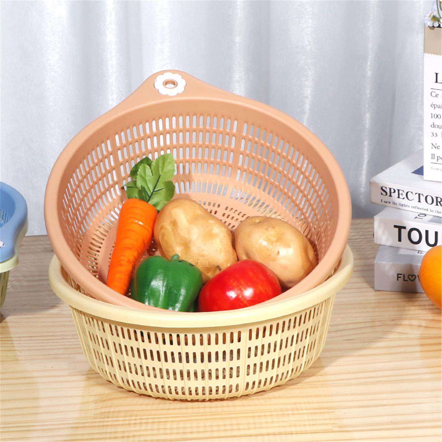 【3个装】清新挂式沥水镂空欧式果盆水果盘果盘创意洗菜篮沥水篮,餐饮具,洗菜盆/沥水篮/漏水筛,淘宝优惠券,粉丝福利购,淘宝优惠卷