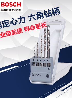 博世5支装六角柄麻花木工