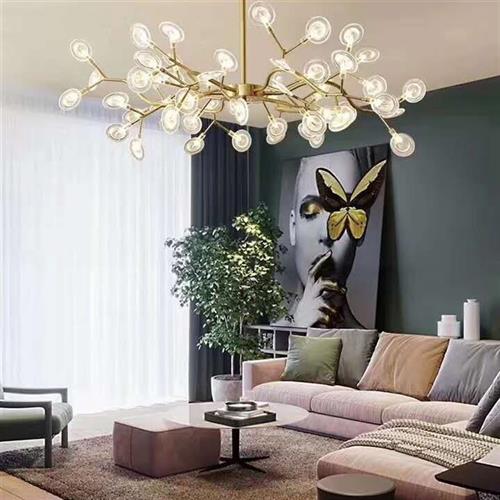 客厅吊灯北欧现代简约主卧室餐厅灯创意网红萤火虫灯具走廊