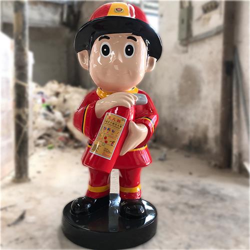 厂家消防员人物玻璃钢雕塑户外宣传安全灭火广场落地雕塑摆件