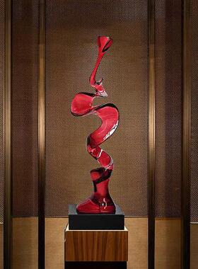 别墅家居客厅玄关入户酒柜格子透明树脂抽象摆件雕塑装饰乔迁送礼