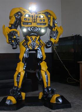 铁艺定制大黄蜂擎天柱变形金刚雕像电影院汽车店招牌迎宾雕塑摆件