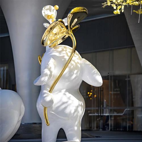 不锈钢动物象定制户外几何网红卡通商场样品屋展示中心公园广场摆