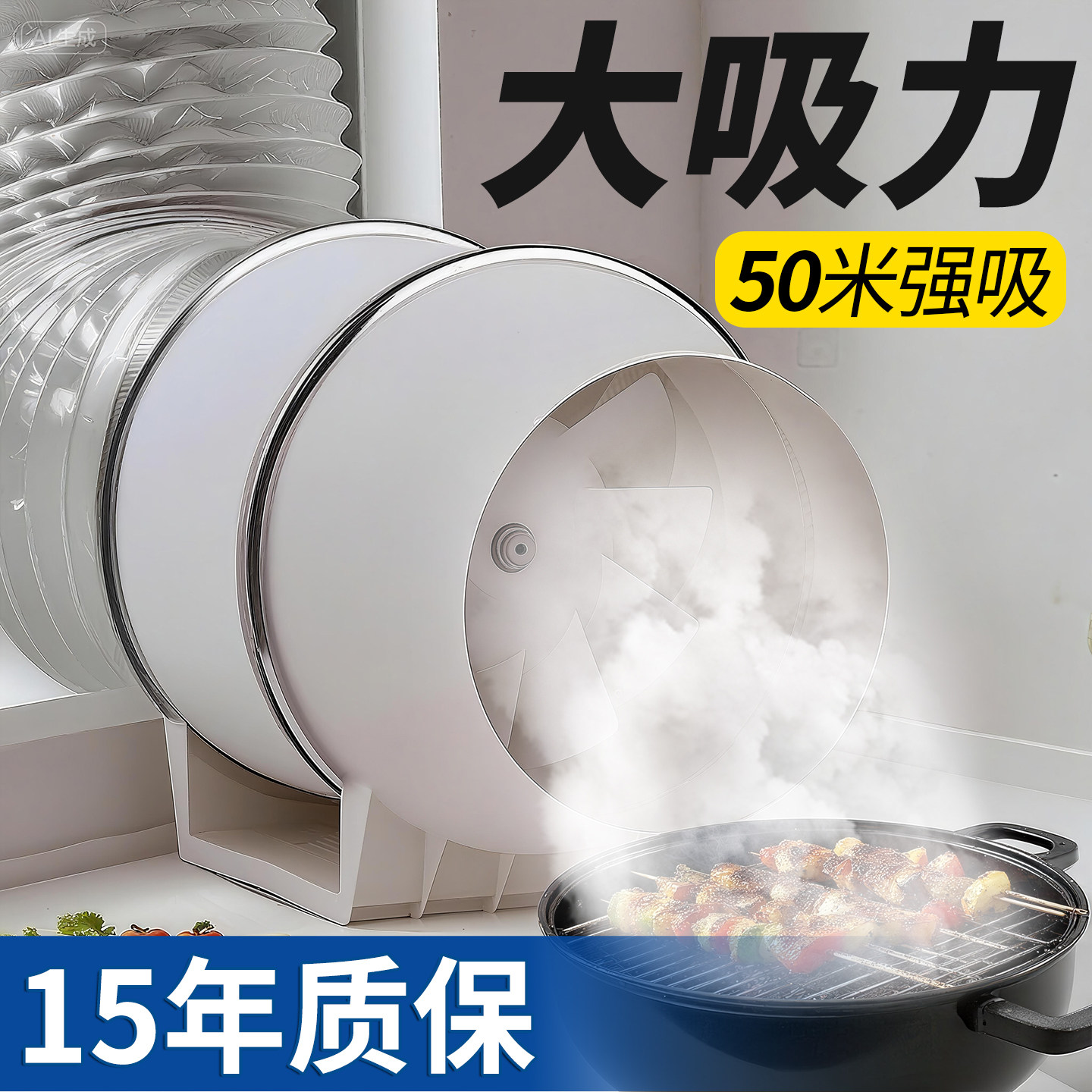 烧烤专用抽油烟机桌面吸油烟机小型大吸力吸油机厨房油烟抽风机