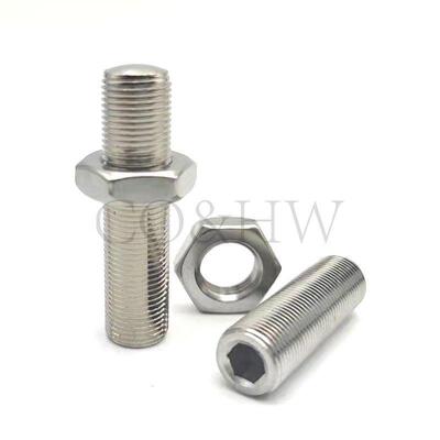 304不锈钢ANBS8-0.75/M10-1.0调整螺丝组件 内六角孔型细牙PAS15