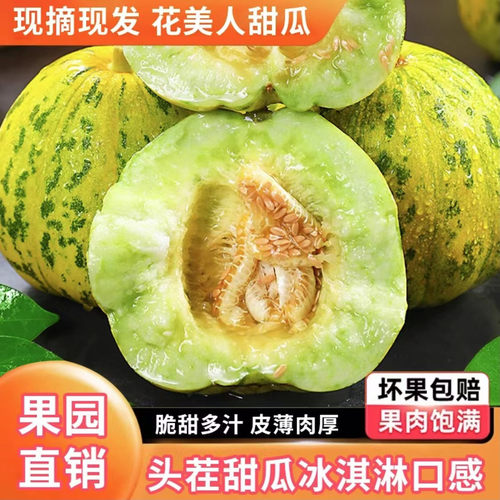 山东花美人甜瓜新鲜水果当季现摘