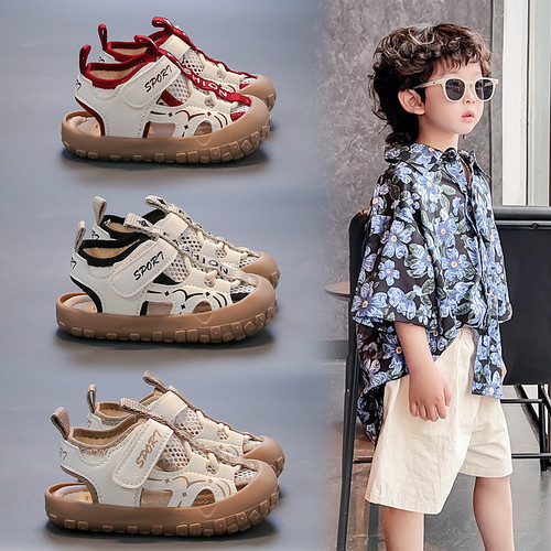 夏款男童凉鞋儿童鞋透气沙滩鞋