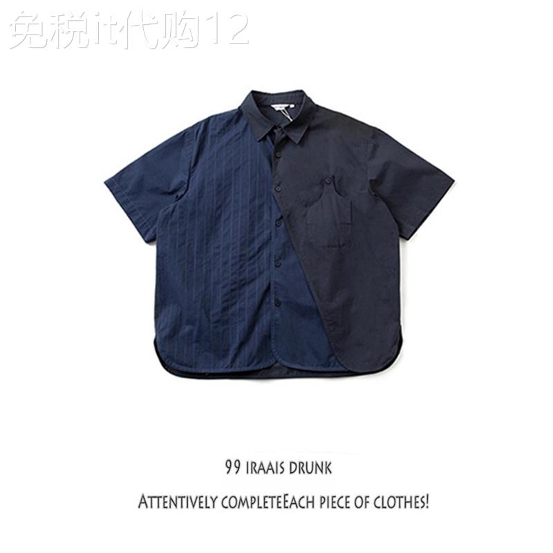 MADNESS MDNS WRUEI WIID SHIRT 余文乐潮牌拼接衬衣百搭衬衫男士
