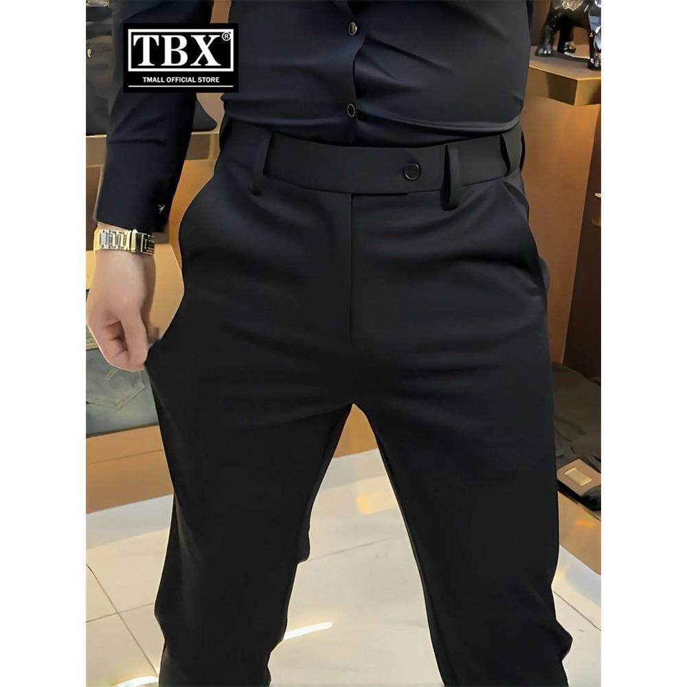 高端男士西裤2025新款夏季薄款男裤修身直筒商务休闲裤子男款春秋