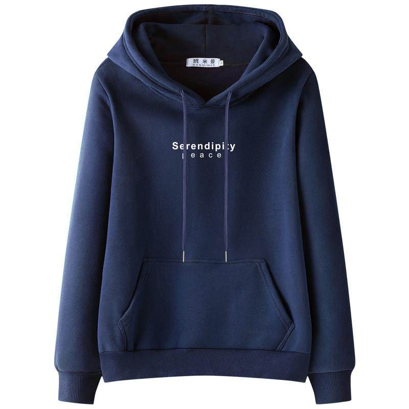 潮牌卫衣女加绒加厚连帽2024年秋冬新款韩版ins宽松大码保暖外套