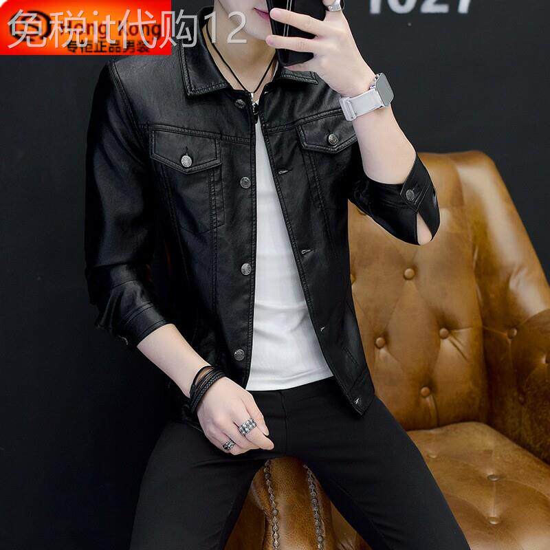 真皮皮衣男春秋季2026新款韩版潮流机车翻领夹克潮牌高端男士外套