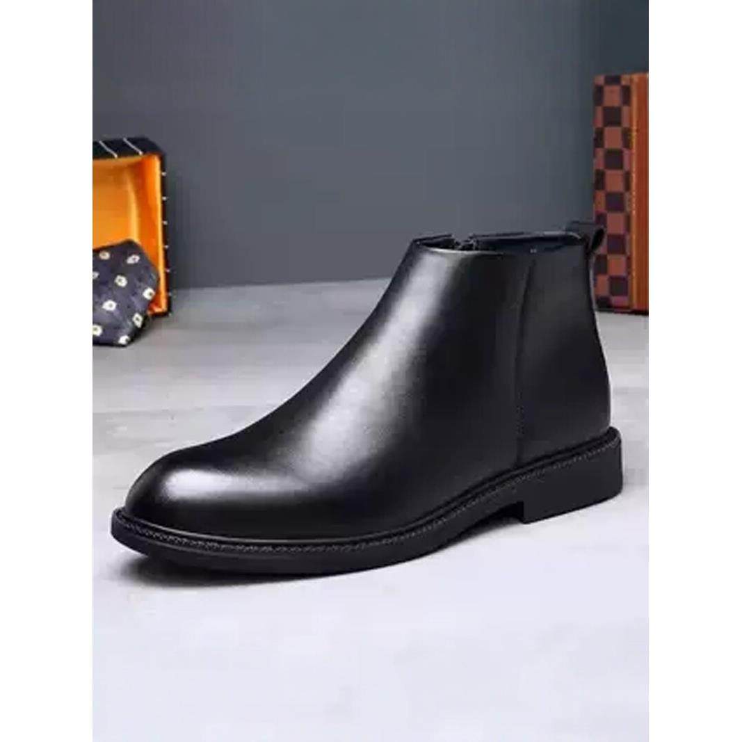 真皮马丁靴男款2025新款切尔西靴子加绒保暖短靴英伦风休闲棉皮鞋