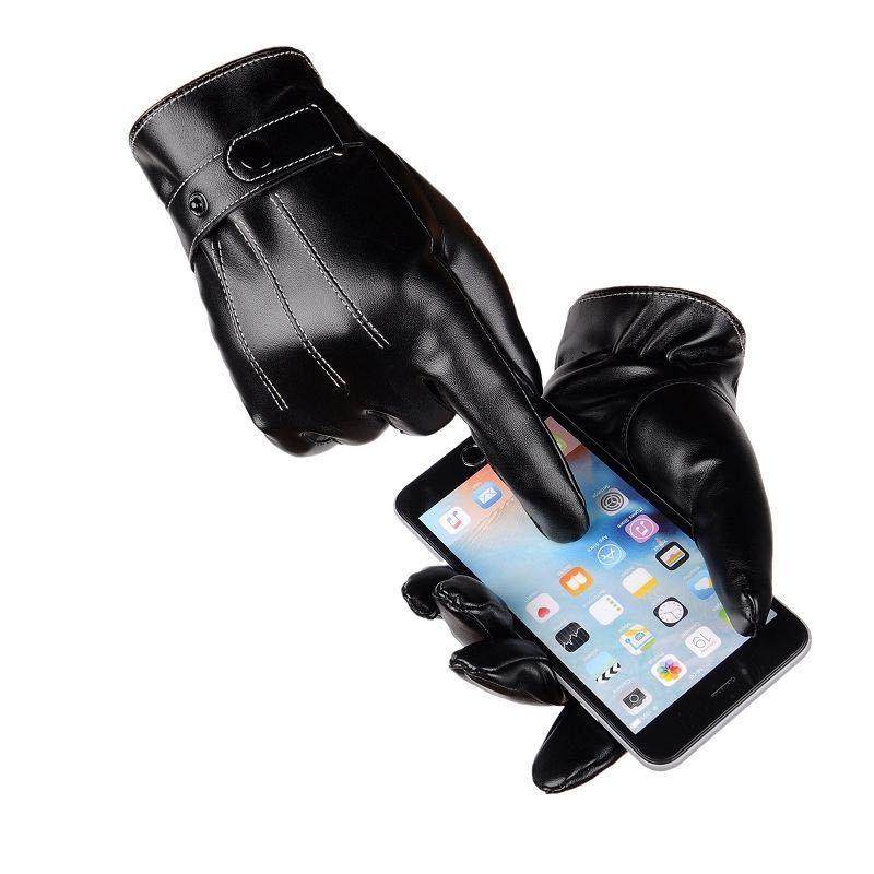 新款直销男女款触摸屏皮手套冬季保暖防水防风加绒加厚户外摩托车