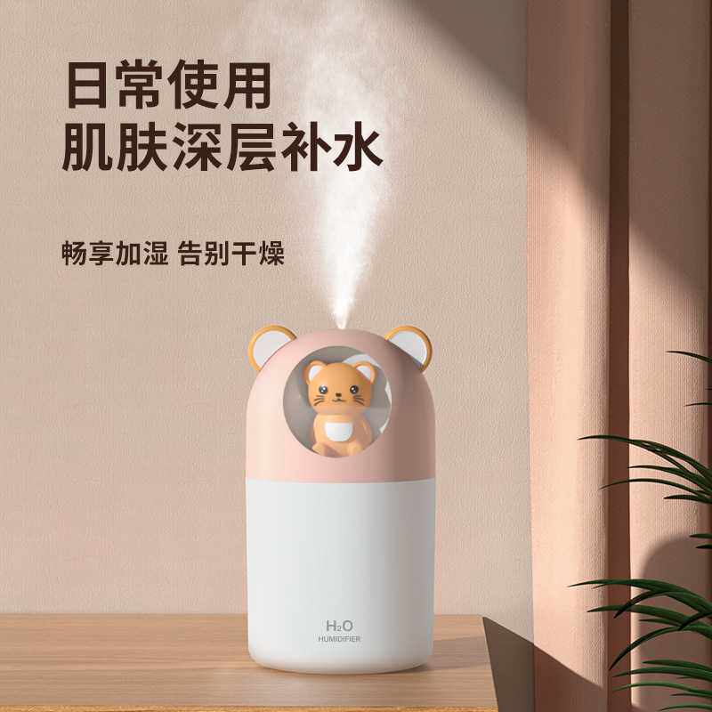 新款直销迷你萌宠加湿器 车载空气净化喷雾补水香薰机usb桌面卧室