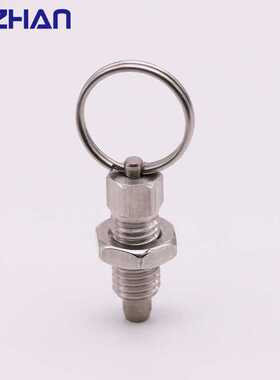 新款直销分度销拉环型GN717旋钮柱塞不锈钢弹簧定位插销 分割式锁