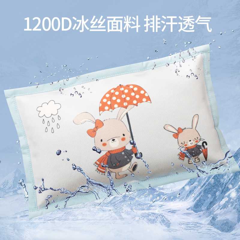 新款直销儿童凉席枕头夏季卡通印花幼儿园小孩午睡婴儿宝宝荞麦壳