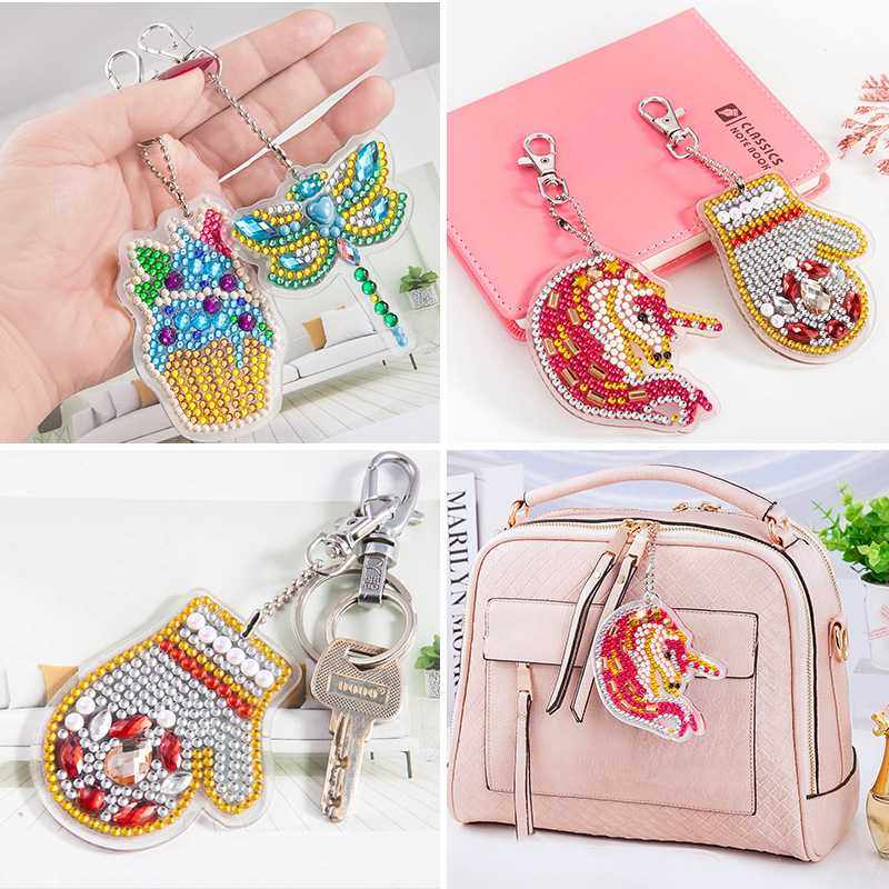 新款直销新款DIY贴钻亚克力钥匙扣挂件跨境异形钻石画 汽车装饰小,节庆用品/礼品,钥匙扣,淘宝优惠券,粉丝福利购,淘宝优惠卷