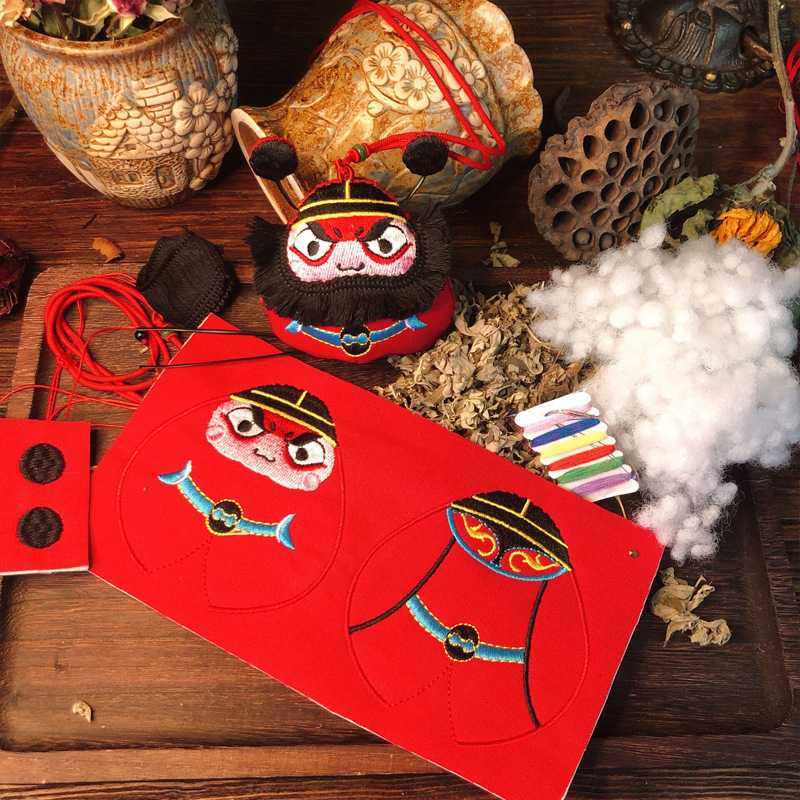 新款直销梵椿刺绣香包钟馗香包香囊手工香包diy材料包春节端午节,玩具/童车/益智/积木/模型,手工创意粘贴类,淘宝优惠券,粉丝福利购,淘宝优惠卷