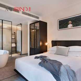 新款直销全季连锁酒店家具标间全套民宿公寓专用床酒店宾馆客房家