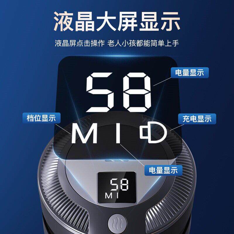 新款直销小型空气净化器USB充电车载摆件多功能除味器数显车家用