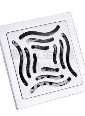 新款直销6厘加厚不锈钢地漏 洗衣机双用铜自封地漏 DN50酒店卫生