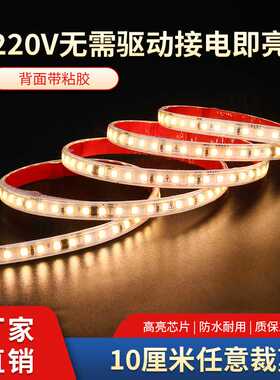 新款直销高压220V灯带120D8MM免驱动高显柔性户外广告防水硅胶353