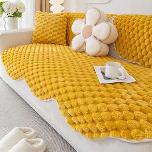 新款直销蜂窝绒异形沙发垫冬季加厚欧式纯色123组合防滑2023新款