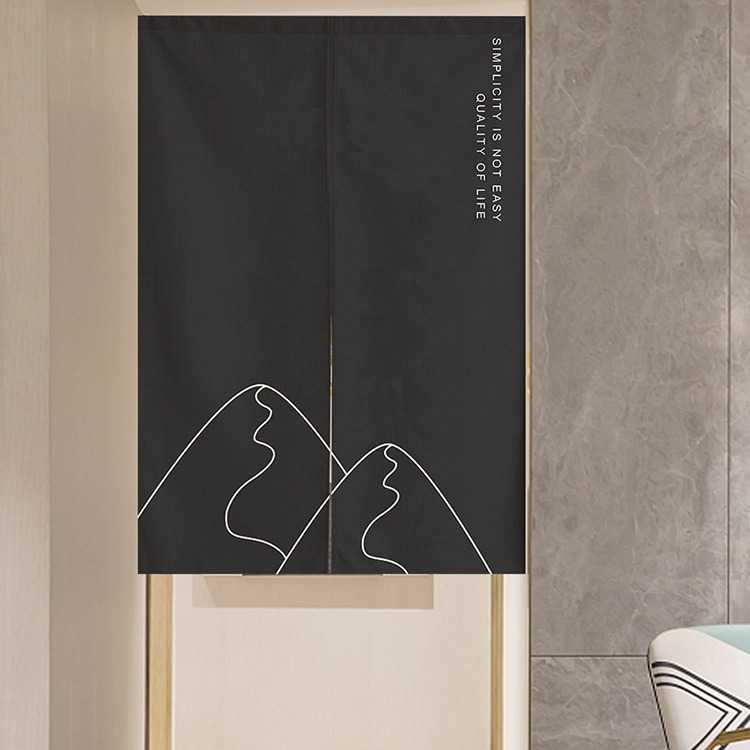 新款直销简约线条系列布艺门帘家用装饰隔断帘隔热遮挡帘一件跨境