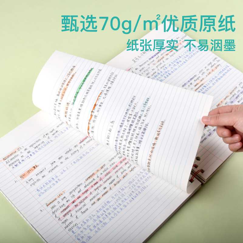 新款直销【工厂直营】凯萨花卉系列三孔线圈本五科目分栏笔记本可