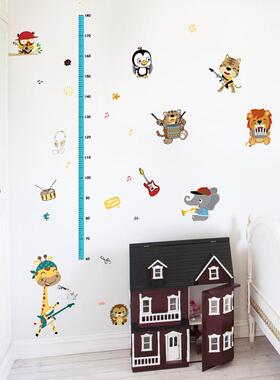 新款直销SK7209 动物音乐身高贴儿童房楼道幼儿园培训班背景装饰