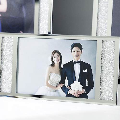 新款直销水晶玻璃摆件轻奢结婚照片客厅装饰简约框架创意相框摆台