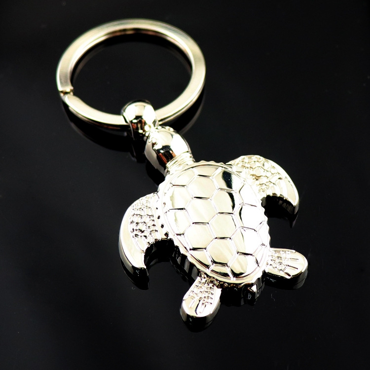 新款直销乌龟钥匙扣创意仿真海洋生物馆纪念小礼品汽车挂件金属钥