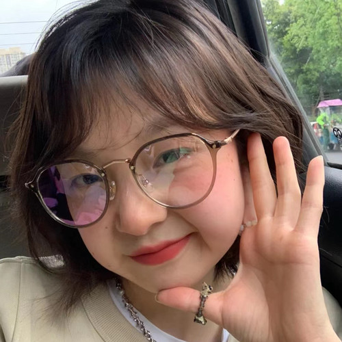 小红书超火冷茶色近视眼镜ins风