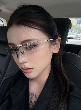 骑行变色防紫外线Y2K辣妹风墨镜