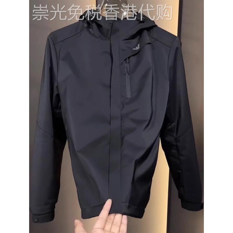 早秋新款软壳夹克高级感外套时尚百搭帅气潮流简约连帽男士冲锋衣