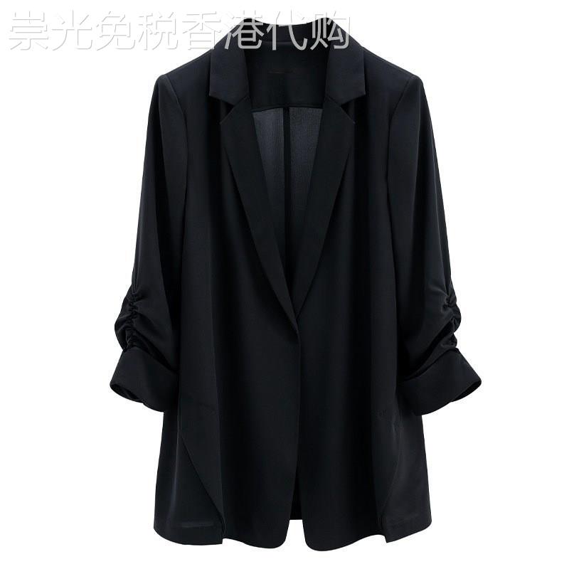时尚品牌胖mm加码夏季韩式薄西装夹克女士宽松修身Look防晒西装上