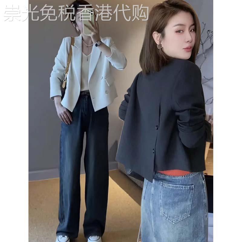 西装外套女2026新款春秋款宽松短款小个子高级感休闲小西服上衣女