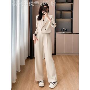欧洲站小西装时尚套装女2025年春秋季新款时髦洋气高档西裤两件套