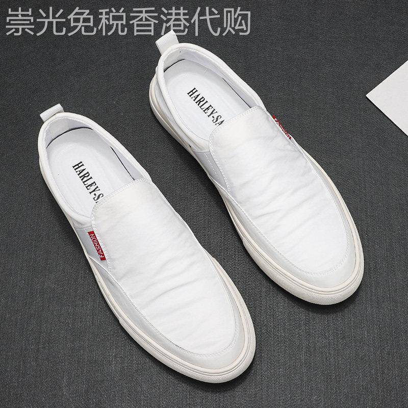 很难不吸引到你~MINICA~帆布鞋男透气休闲男鞋一脚蹬懒人板鞋百搭
